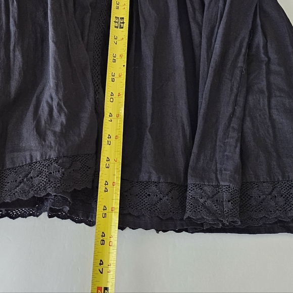 - Sundance XS Black Sundress Crochet Trim Tired Ruffle Maxi Dress Career D… - Picture 10 of 10